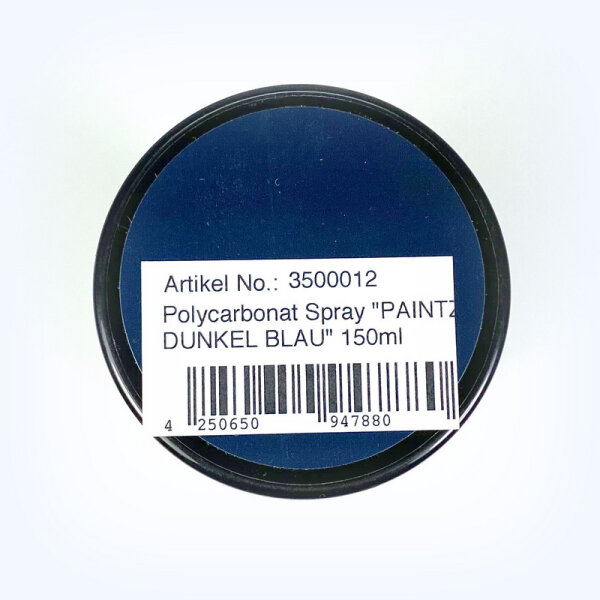 LEXAN Farbe ABSIMA Polycarbonat Color Lack Spray 150 ml Paintz rc Lack Dunkelblau
