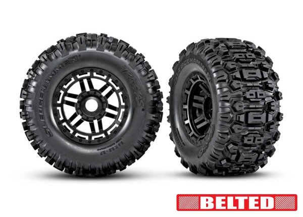 Traxxas Sledgehammer Belted Räder Reifen + Felgen TRX8979 MAXX